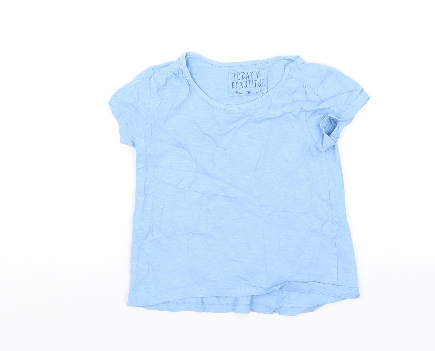 TU Girls Blue   Basic T-Shirt Size 6 Years