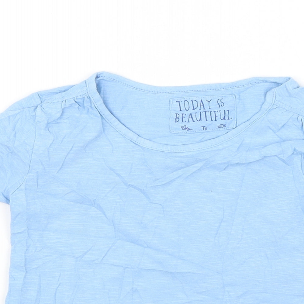 TU Girls Blue   Basic T-Shirt Size 6 Years