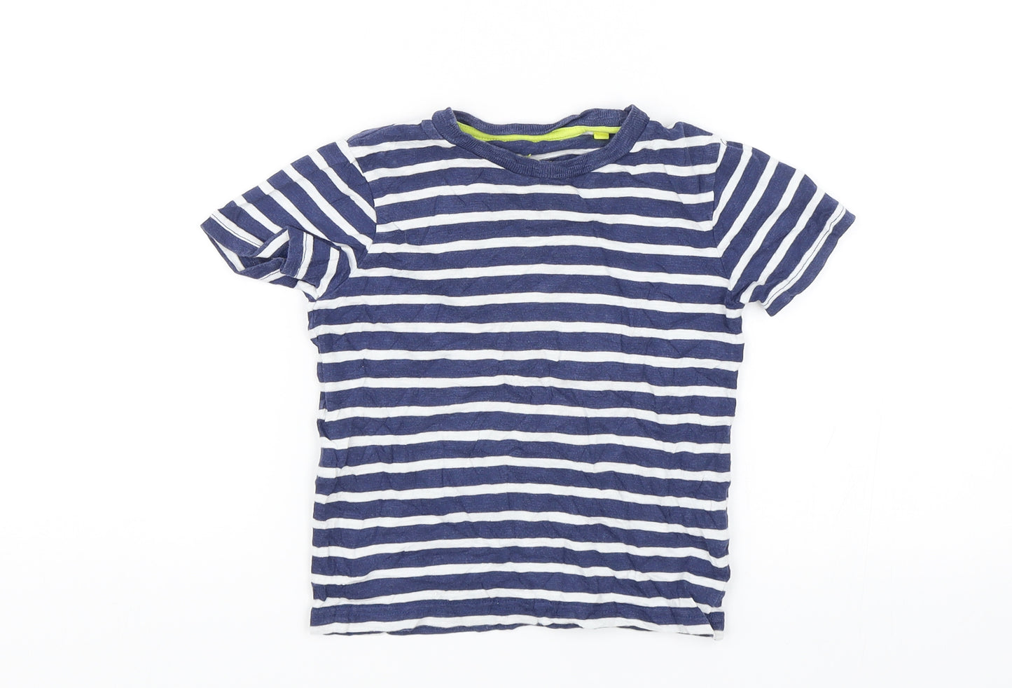 Boden Boys Blue Striped  Basic T-Shirt Size 3-4 Years