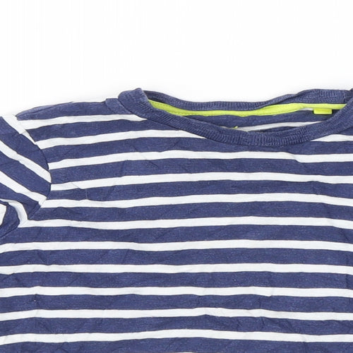 Boden Boys Blue Striped  Basic T-Shirt Size 3-4 Years