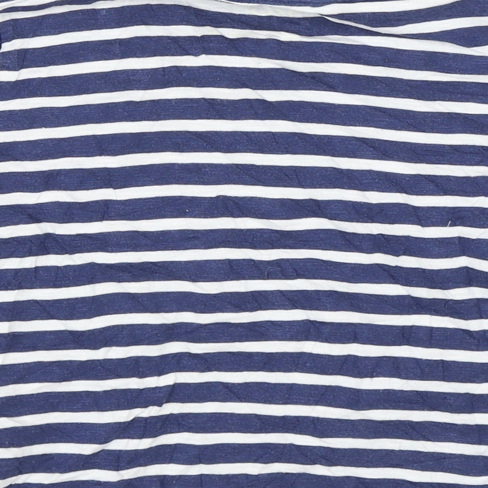 Boden Boys Blue Striped  Basic T-Shirt Size 3-4 Years