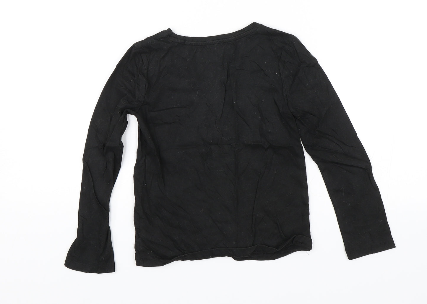 Gap Girls Black   Basic T-Shirt Size 6-7 Years  - Horse