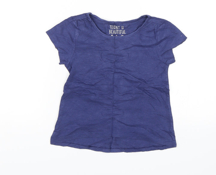 TU Girls Blue   Basic T-Shirt Size 6 Years