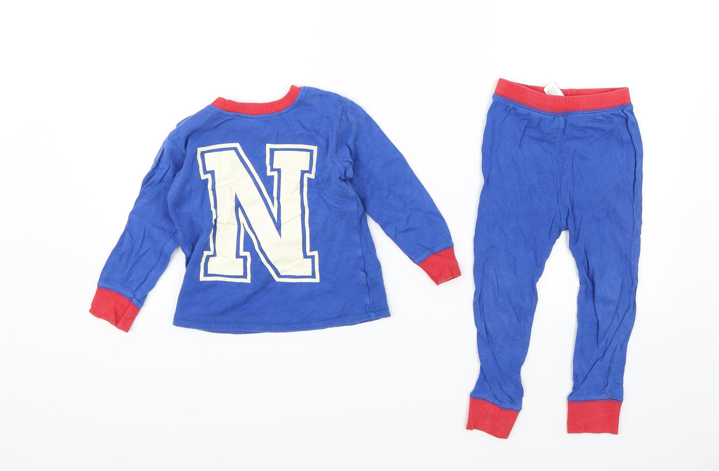 NEXT Boys Blue Solid   Pyjama Set Size 2-3 Years  - N