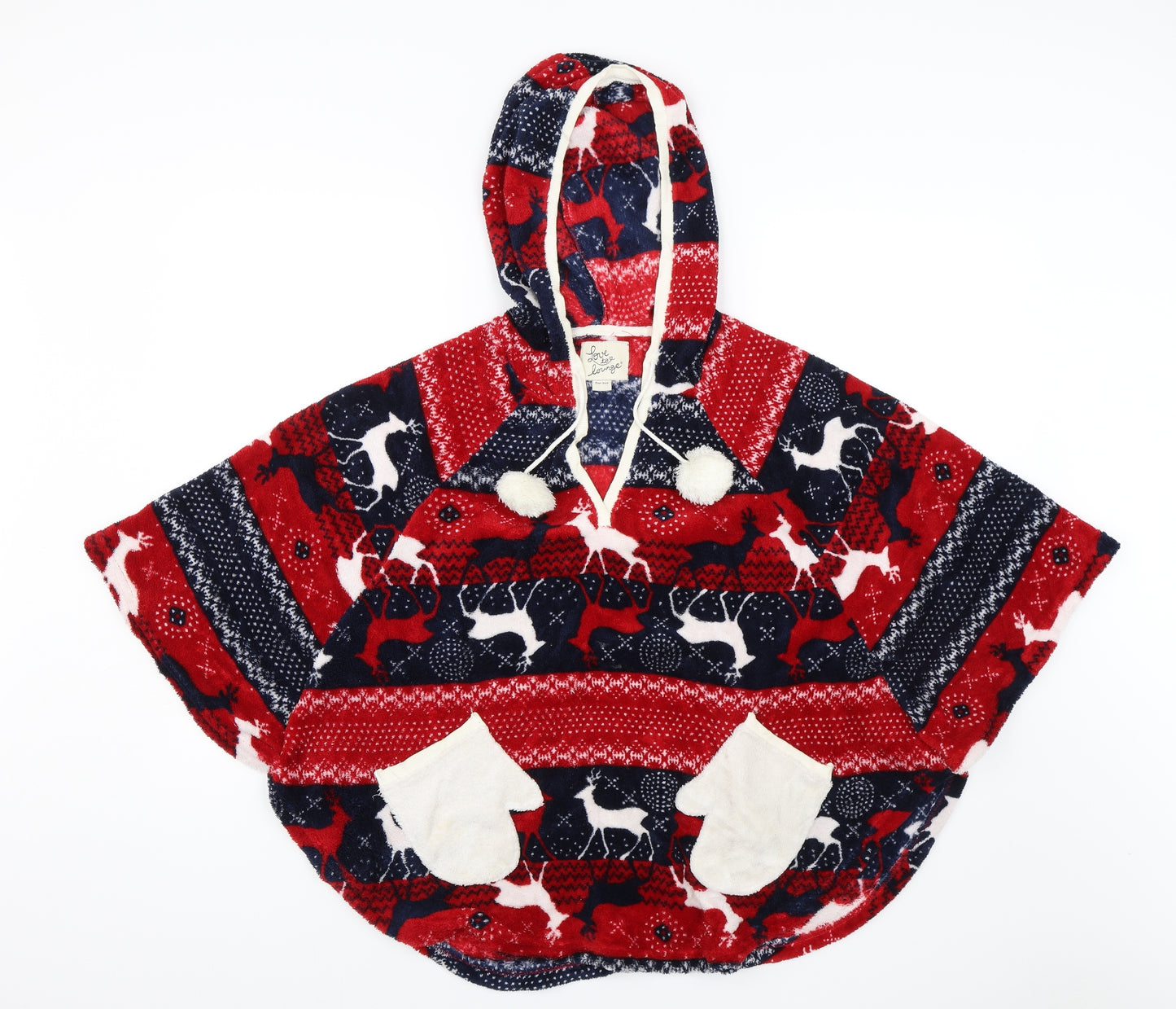 Love to Lounge Womens Red   Cape Jumper One Size  - Deer