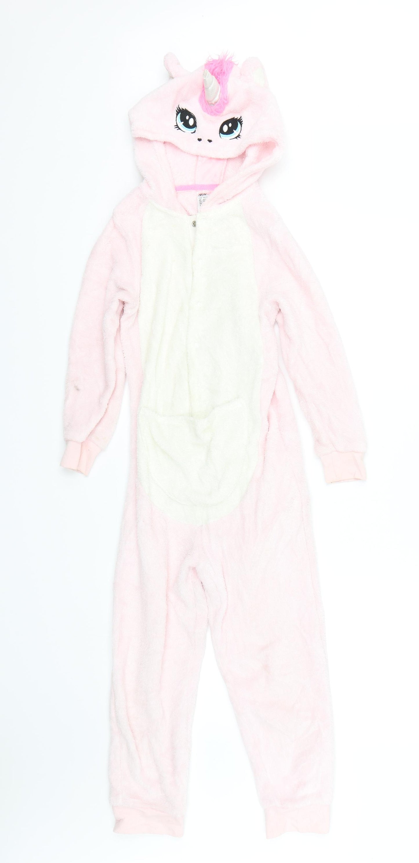 H&M Girls Pink Solid  Top One Piece Size 7-8 Years  - Unicorn
