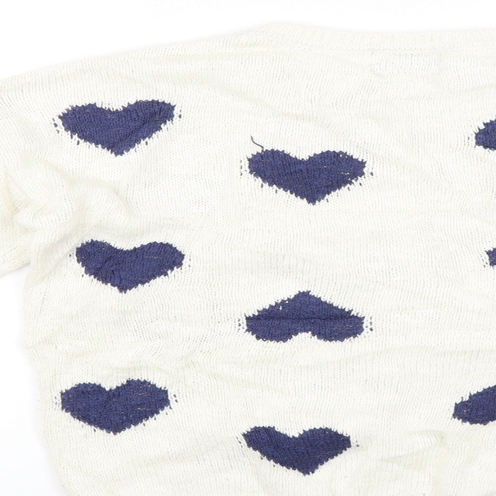 Papaya Womens White   Pullover Jumper Size M