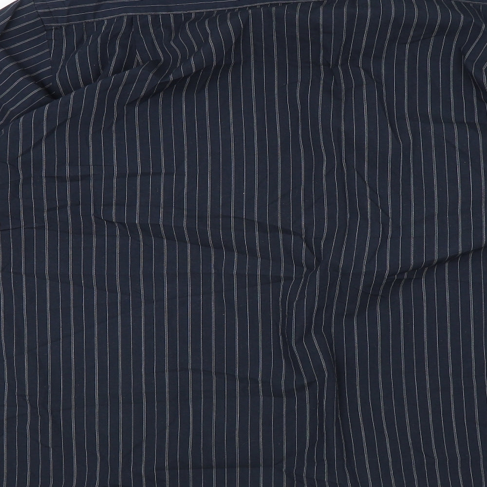 Cedar Wood State Mens Blue Striped   Dress Shirt Size 16.5