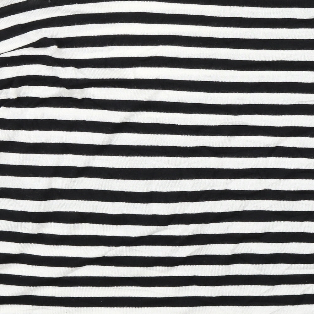 H&M Womens Black Striped  Pullover Jumper Size XS
