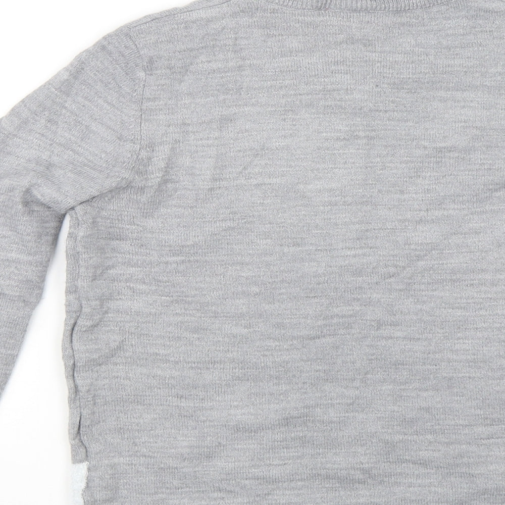 Pepperts! Girls Grey   Pullover Jumper Size 10-11 Years  - Penguin