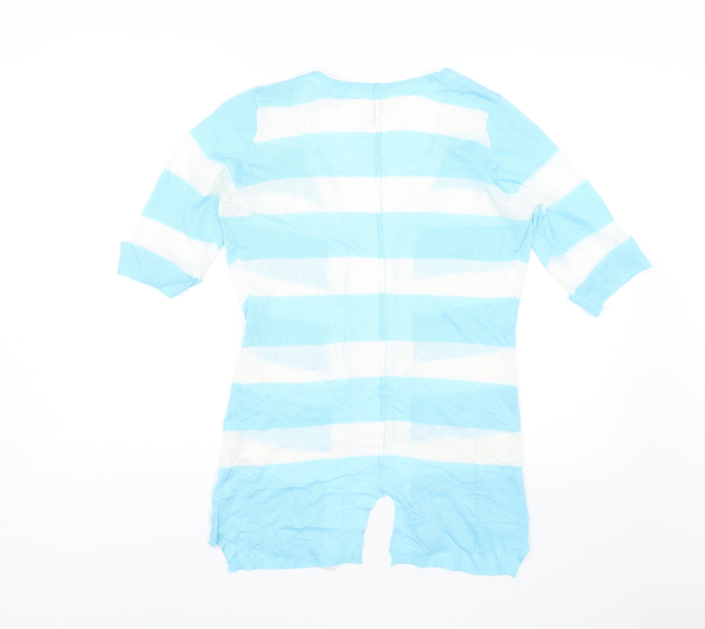 Hypr Womens Blue Striped  Shrug Jumper Size S