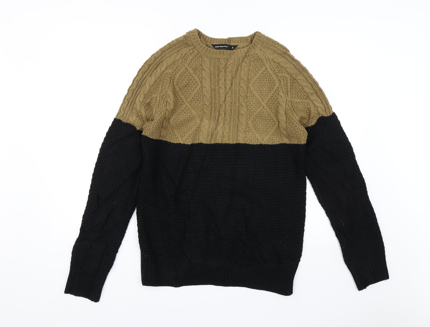 Cedar Wood State Mens Black   Pullover Jumper Size S