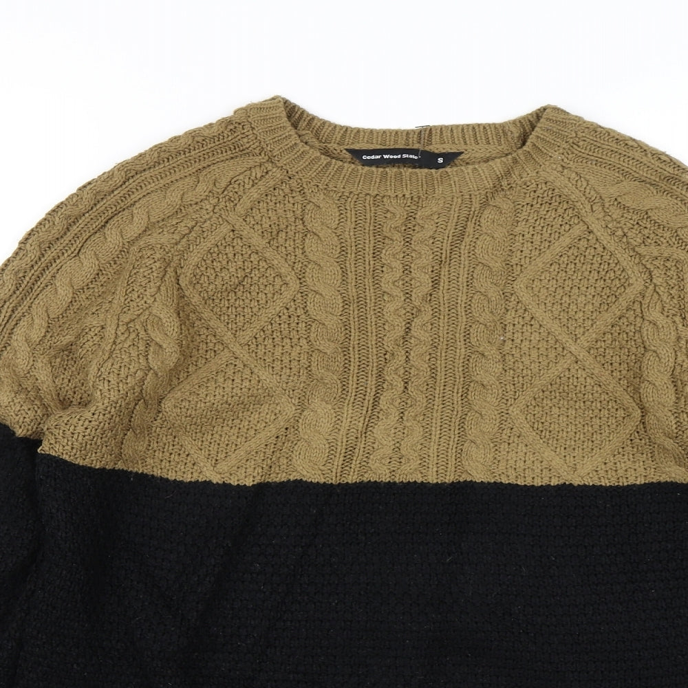 Cedar Wood State Mens Black   Pullover Jumper Size S