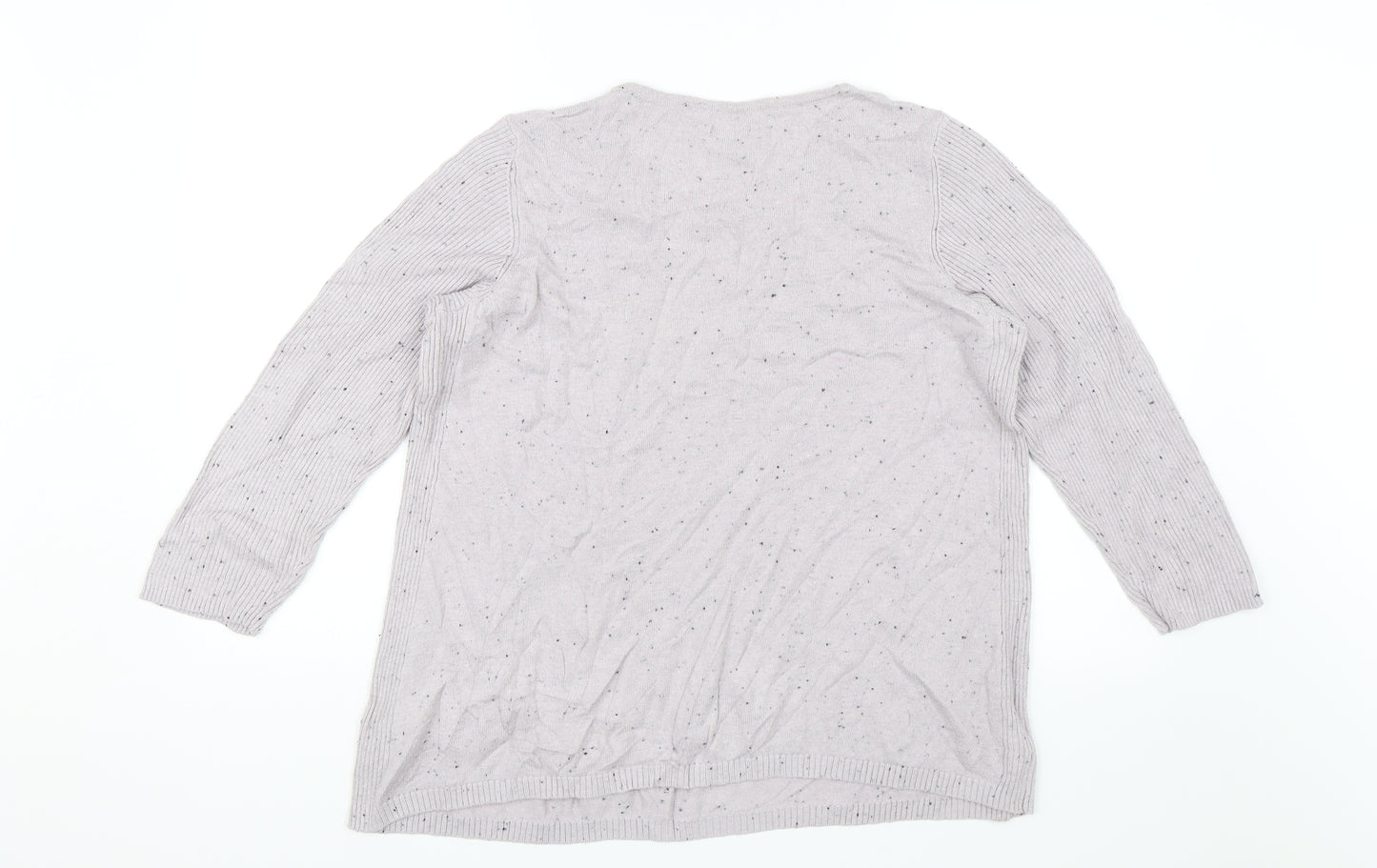 New Directions Womens Purple   Pullover Jumper Size L