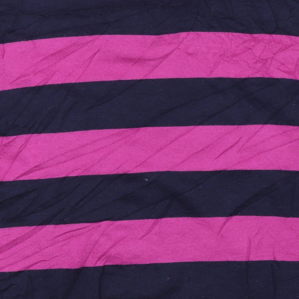 Boden Womens Purple Striped  Basic T-Shirt Size 14