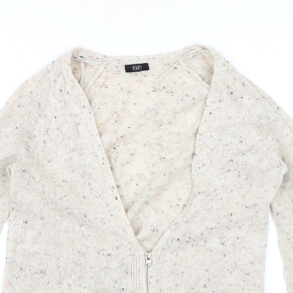 F&F Womens Beige   Cardigan Jumper Size 12