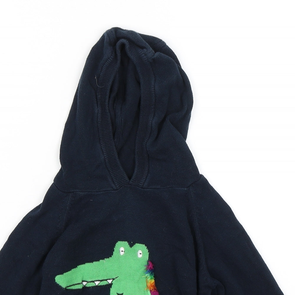 NEXT Boys Blue   Pullover Hoodie Size 4-5 Years  - Crocodile
