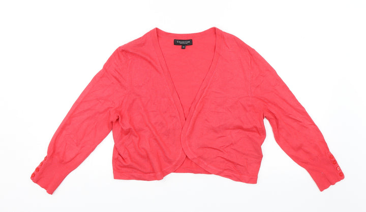 Debenhams Womens Red Shrug Jumper Size 14