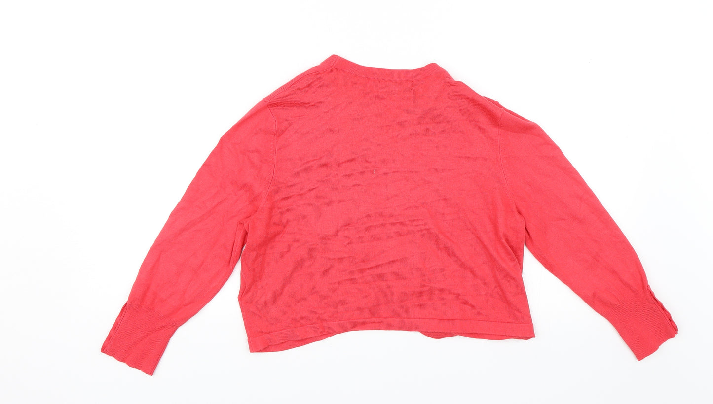 Debenhams Womens Red   Shrug Jumper Size 14