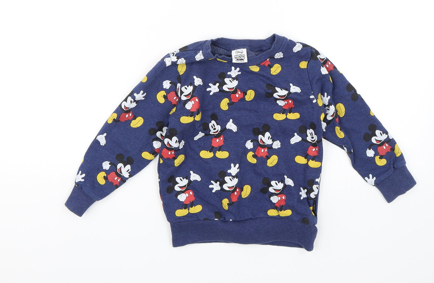 NEXT Boys Blue   Pullover Jumper Size 3-4 Years  - Mickey Mouse
