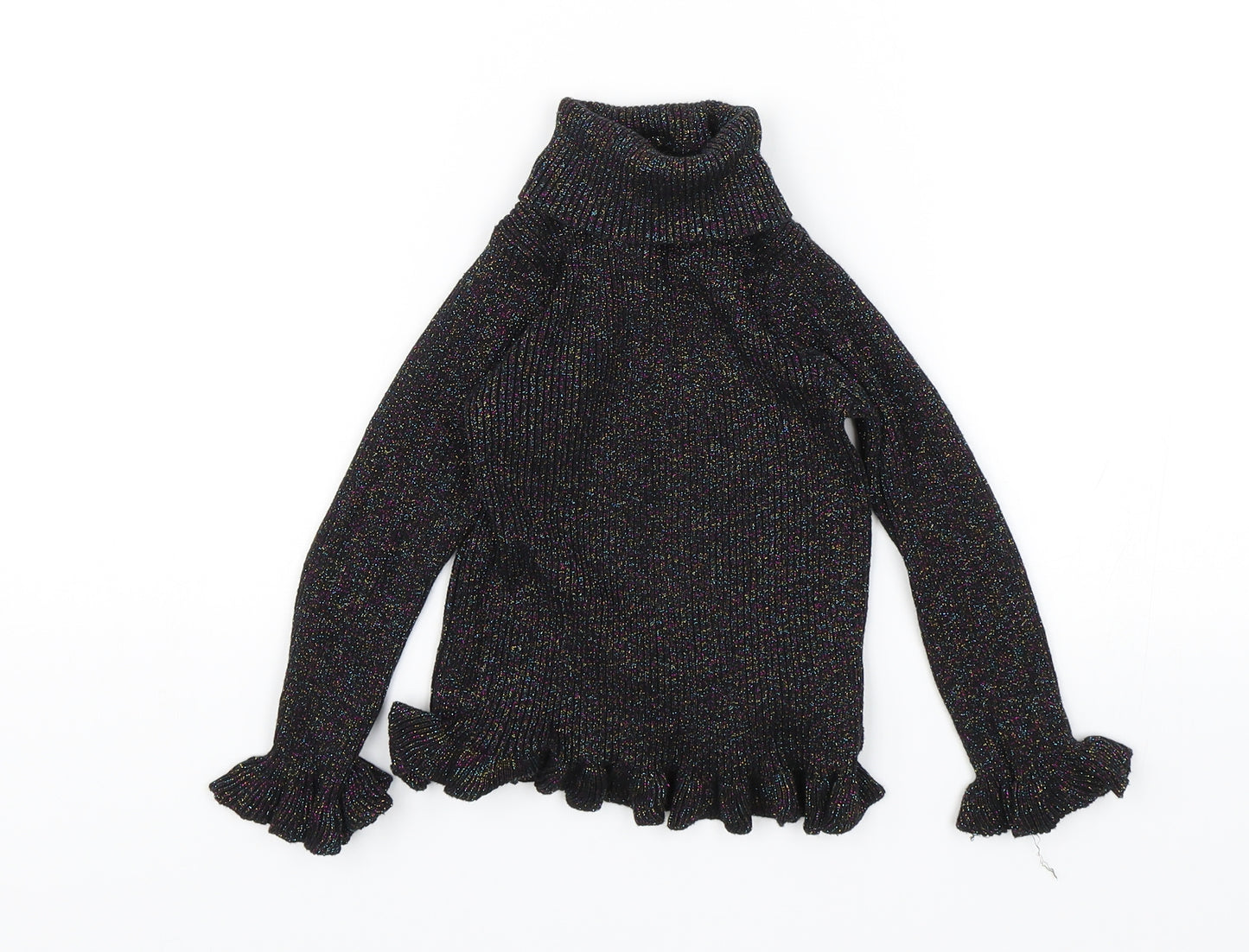 Primark Girls Black   Pullover Jumper Size 4-5 Years