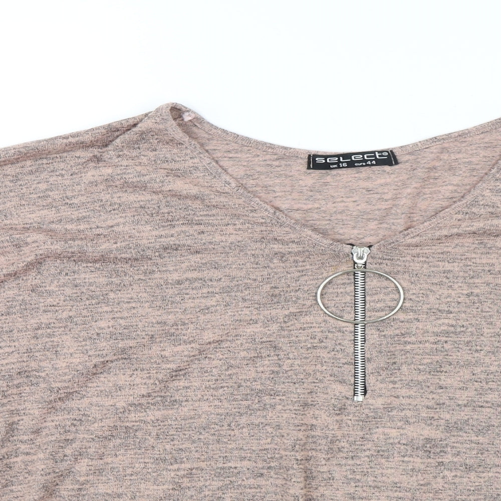Select Womens Pink   Basic Blouse Size 16