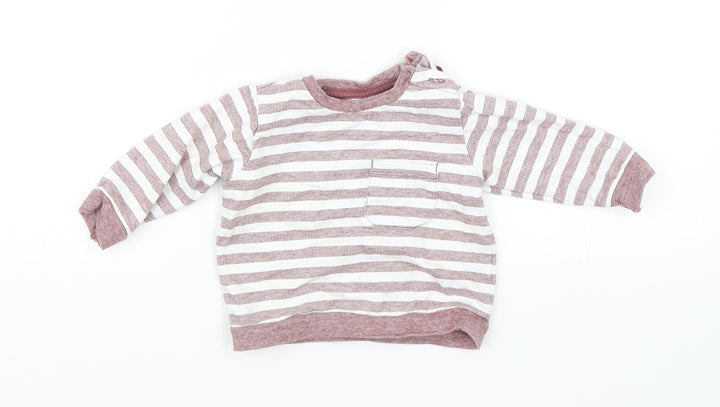 Matalan Baby White Striped Pullover Jumper Size 3-6 Months