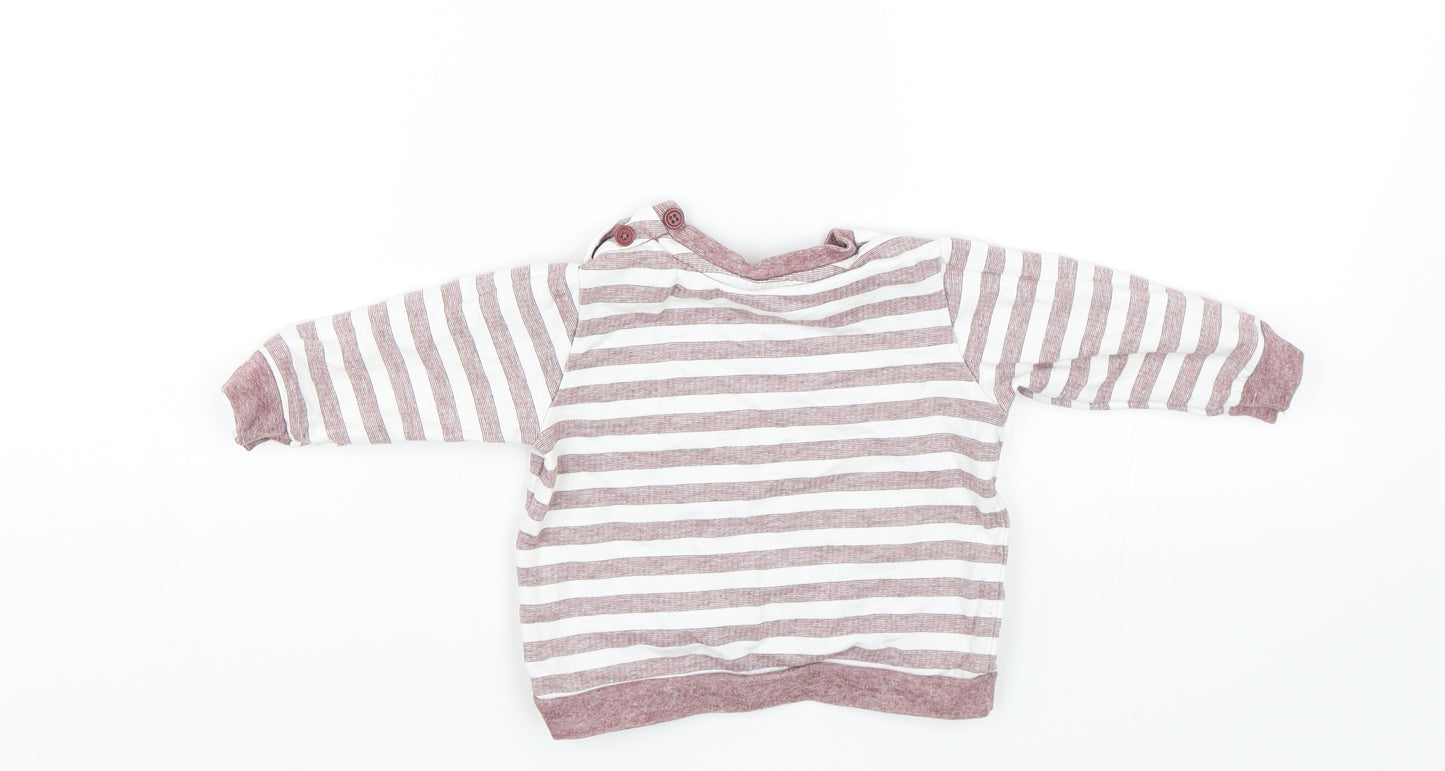 Matalan Baby White Striped  Pullover Jumper Size 3-6 Months