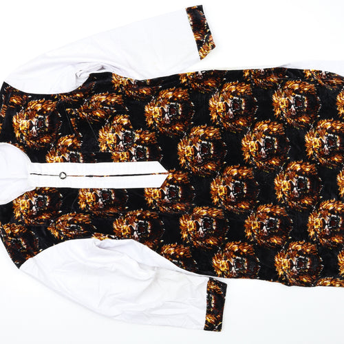 Preworn Mens Silver Animal Print   Gown Size L