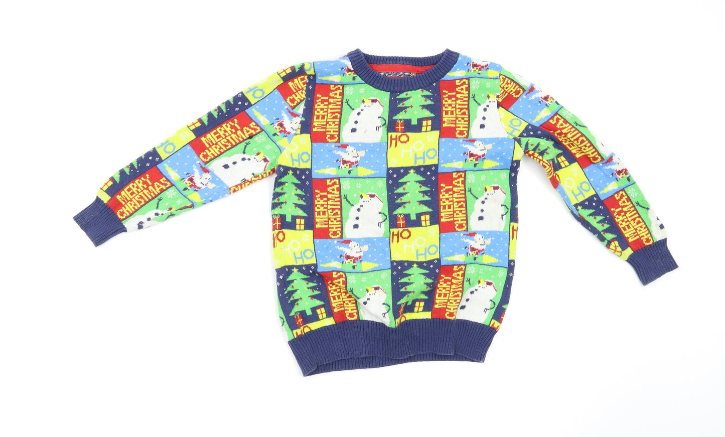 TU Boys Multicoloured Geometric  Pullover Jumper Size 6 Years