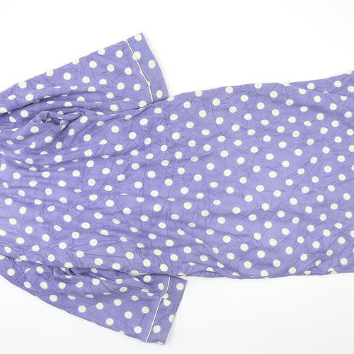 M&S Womens Blue Polka Dot  Kimono Robe Size 12