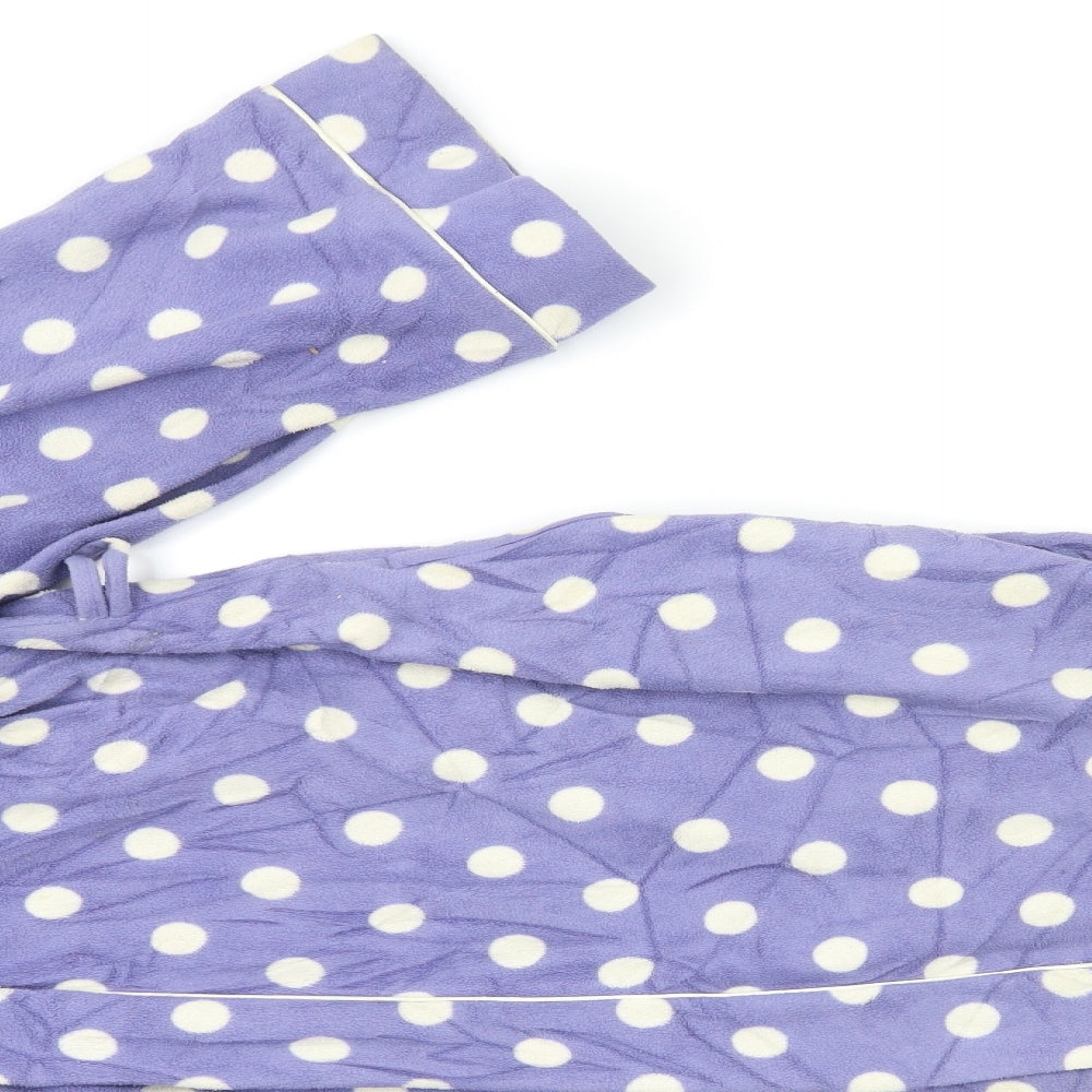 M&S Womens Blue Polka Dot  Kimono Robe Size 12
