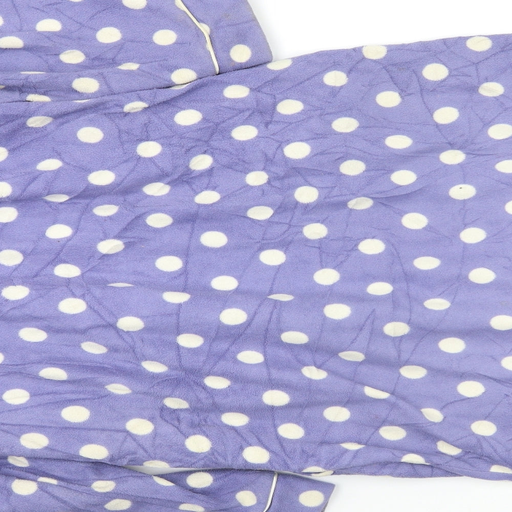 M&S Womens Blue Polka Dot  Kimono Robe Size 12