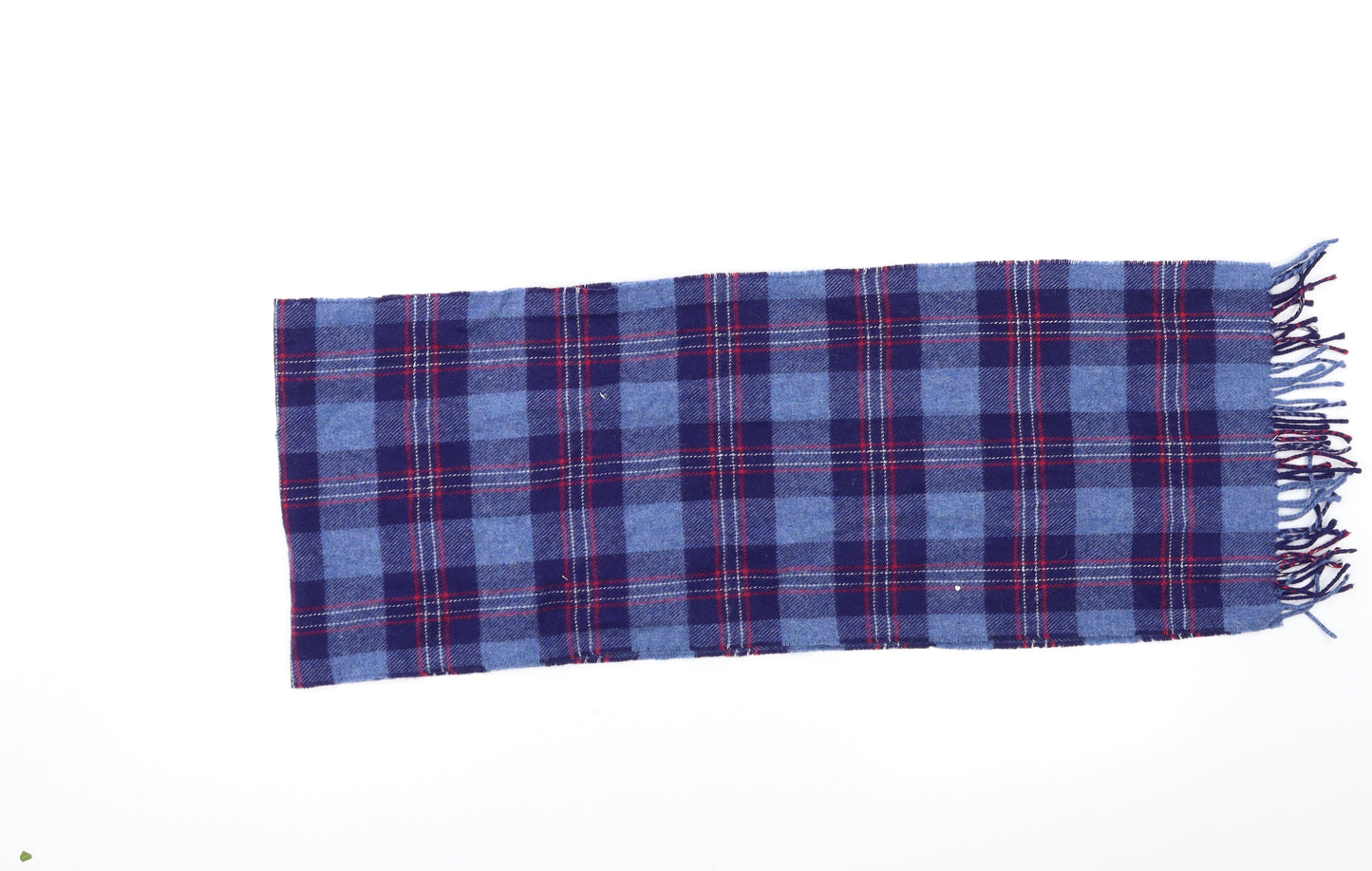 Preworn Mens Blue Plaid  Scarf  Size Regular