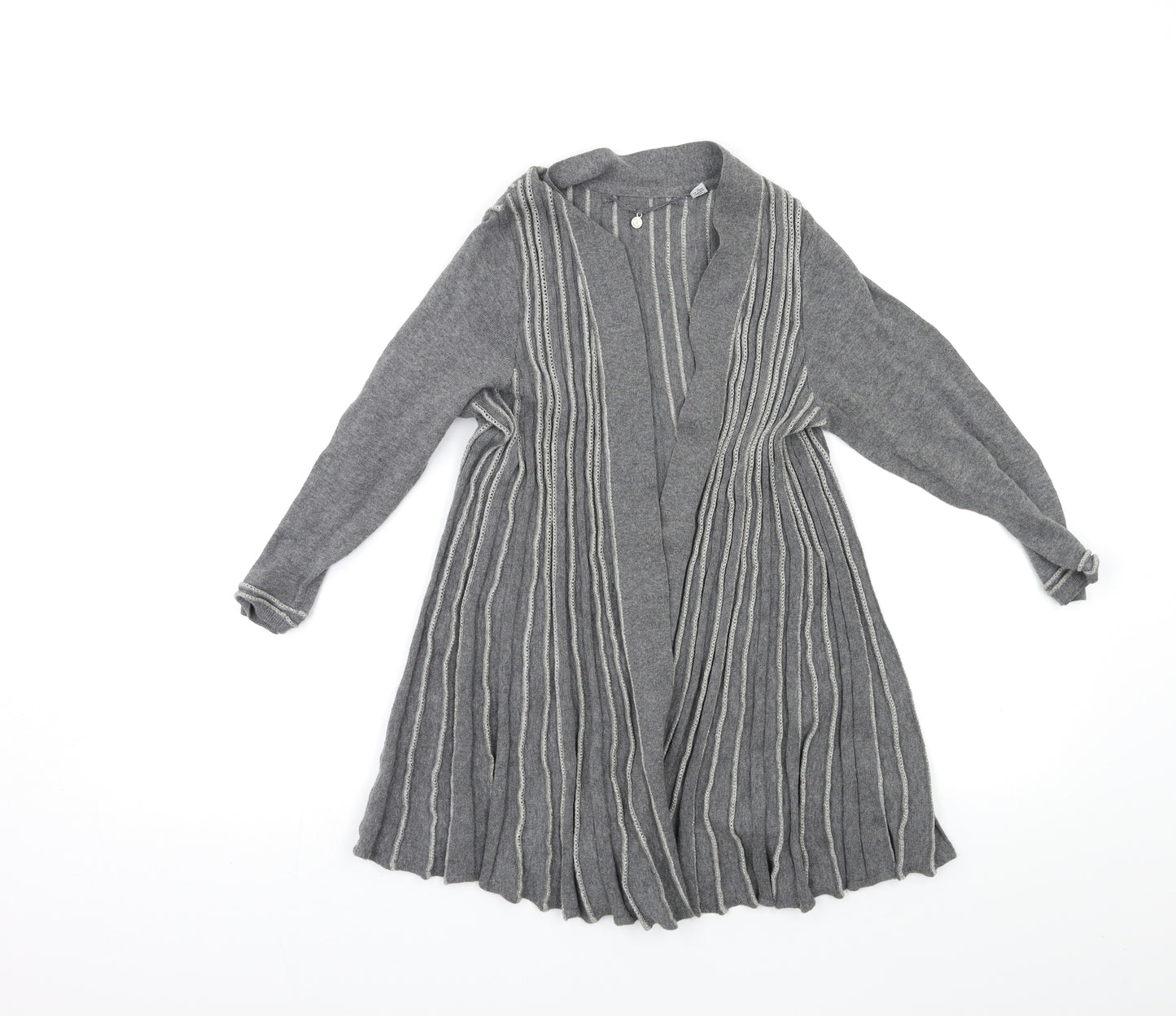 Knitted & Knotted Womens Grey   Cardigan Jumper Size S