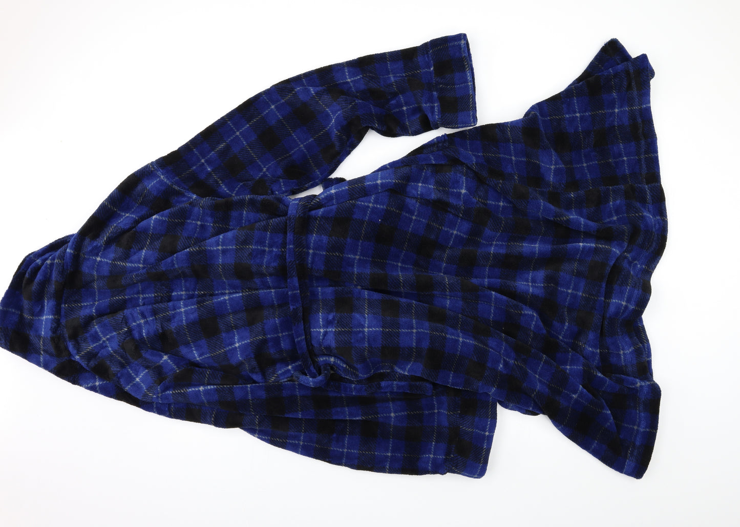 Cedar Wood State Mens Blue Check   Robe Size L