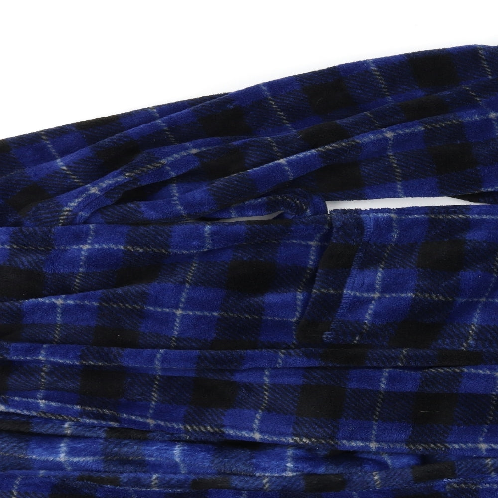Cedar Wood State Mens Blue Check   Robe Size L