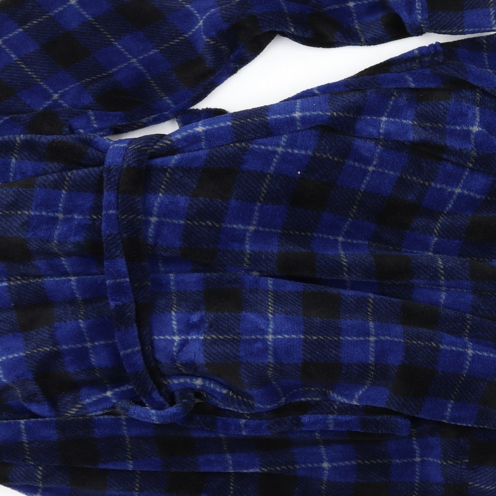 Cedar Wood State Mens Blue Check   Robe Size L