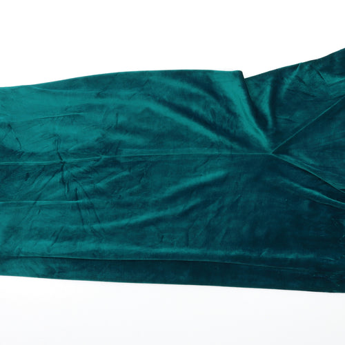 Preworn Womens Green  Velour Ball Gown  Size 16