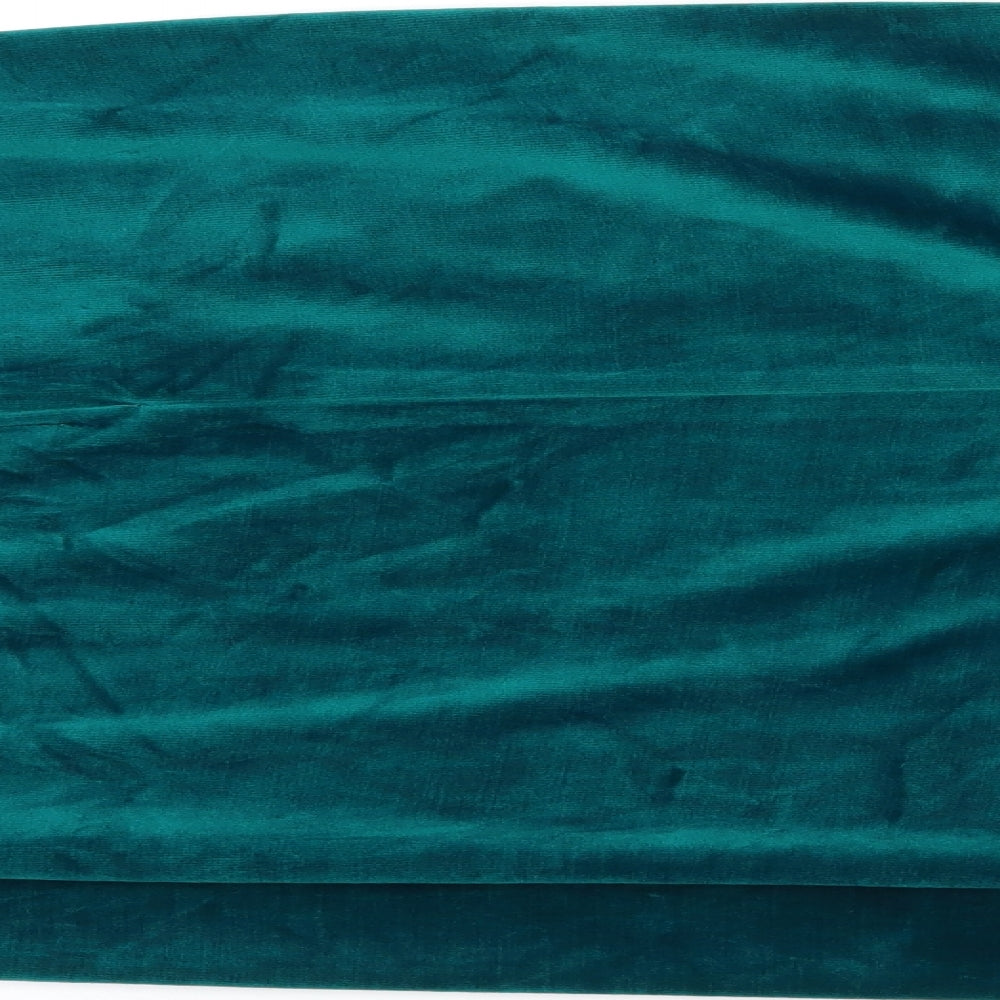 Preworn Womens Green  Velour Ball Gown  Size 16