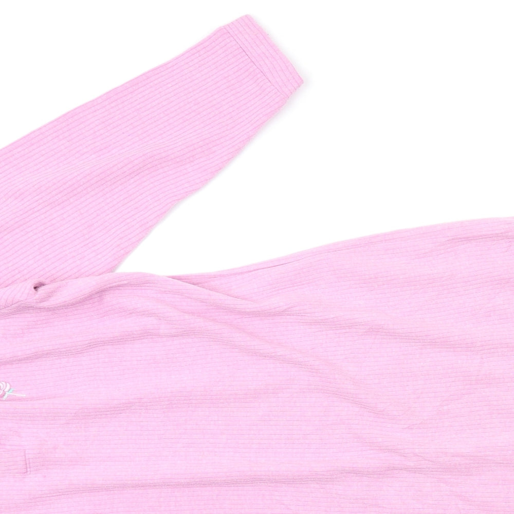 pillow Talk Womens Pink   Kimono Nightshirt Size L