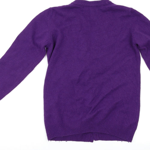 Isle Essentials Womens Purple   Cardigan Jumper Size S