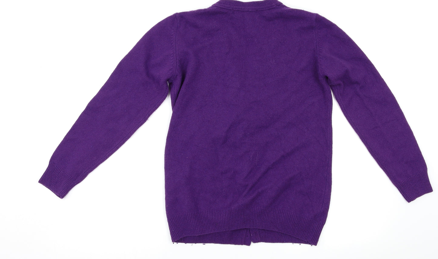 Isle Essentials Womens Purple   Cardigan Jumper Size S