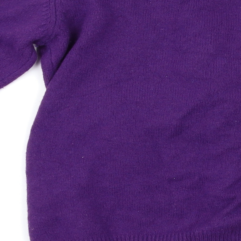 Isle Essentials Womens Purple   Cardigan Jumper Size S