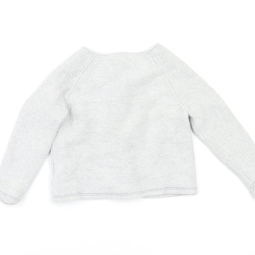 NEXT Girls Grey   Cardigan Jumper Size 3-4 Years