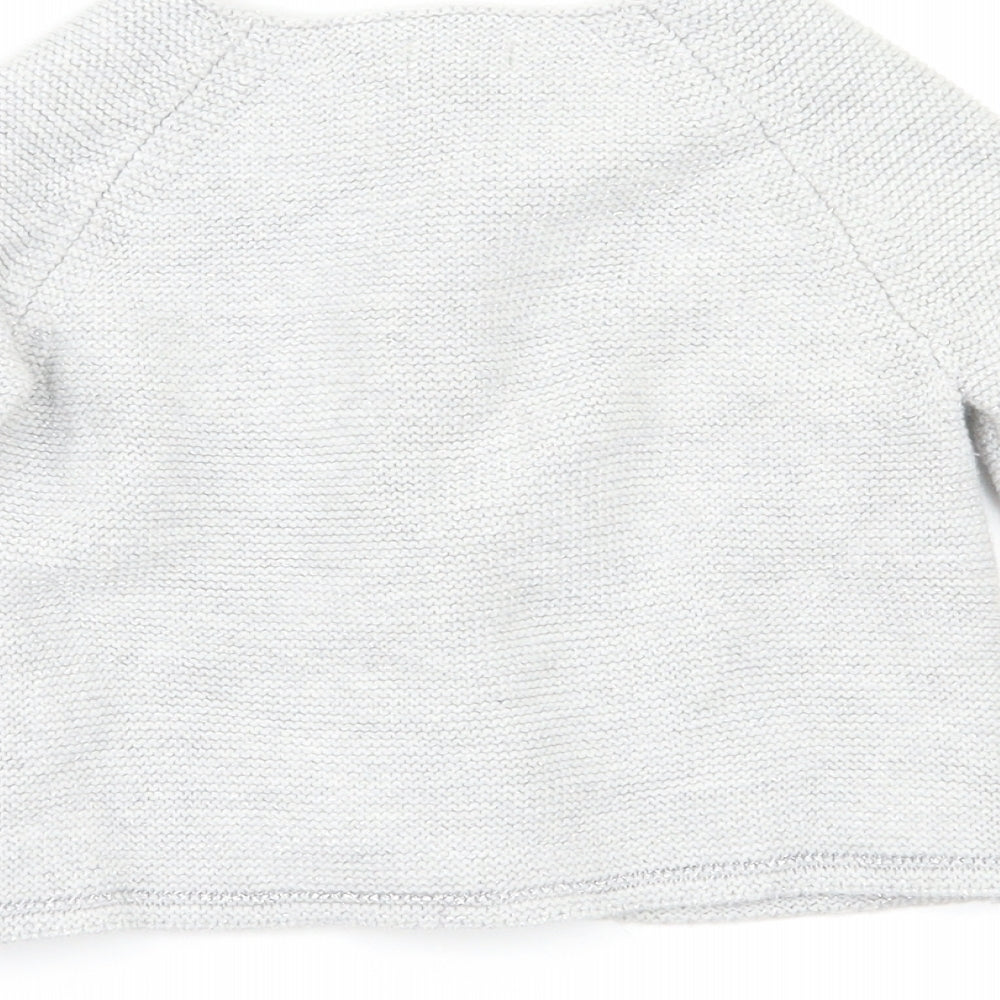 NEXT Girls Grey   Cardigan Jumper Size 3-4 Years