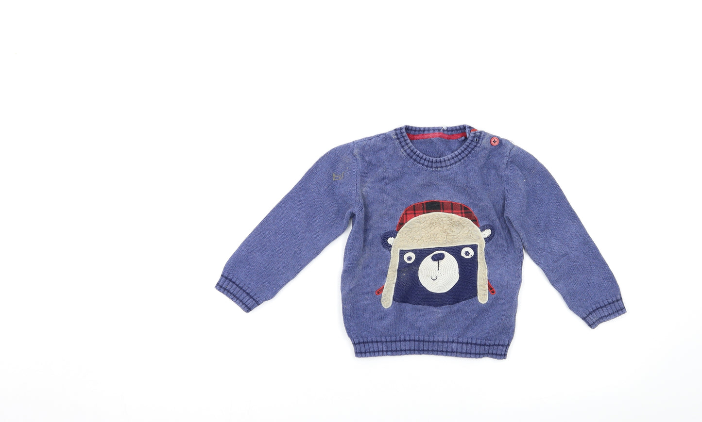 TU Baby Blue   Henley Jumper Size 18-24 Months