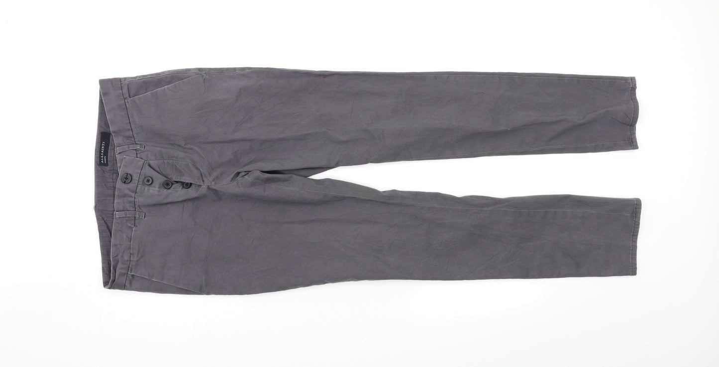 All Saints Womens Grey   Trousers  Size 10 L30 in