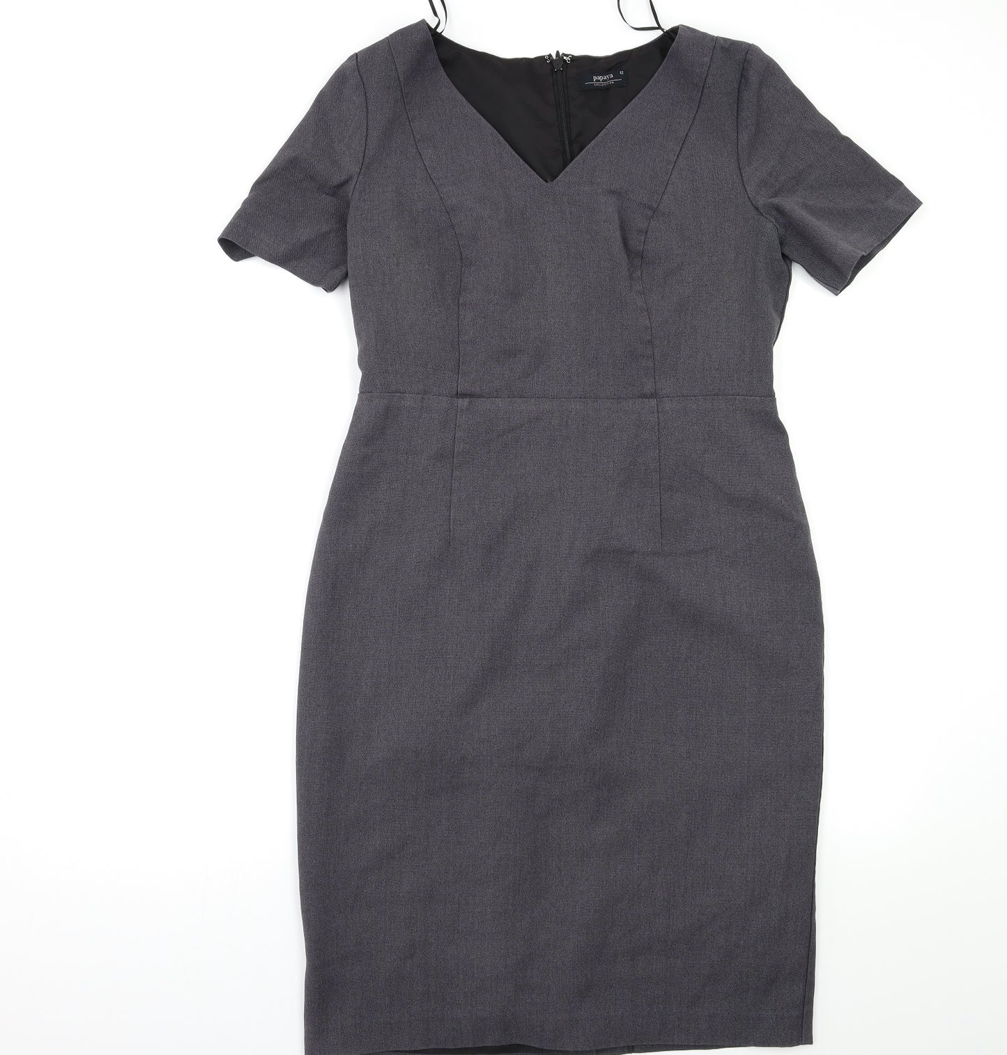 Papaya Womens Grey   Pencil Dress  Size 12