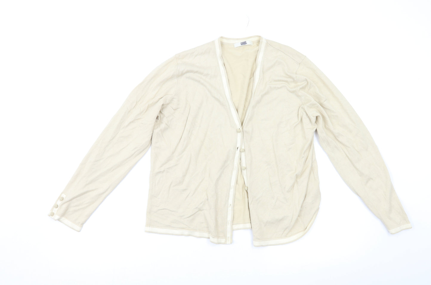 M&S Womens Beige   Cardigan Jumper Size 20
